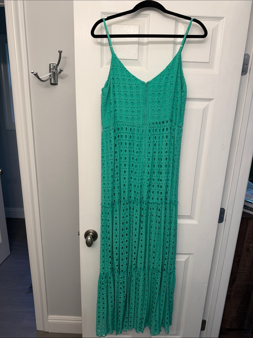 Green Crochet Maxi Dress